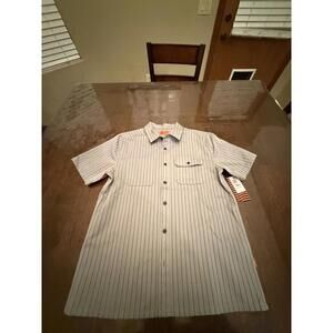 VOLCOM TRADE STONE Men's Woven Shirt - Tower Grey - Medium - NWT